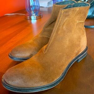 Moma men’s suede leather ankle boots made in Italy